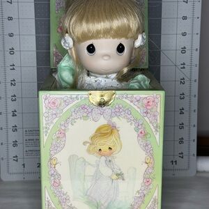 Precious Moments Blonde Doll in Green Box